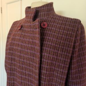 Portrait Vintage Plaid Wool Coat — Size M/L