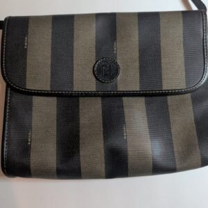 Purse Fendi Vintage Pequin Stripe Envelope Flap Bag