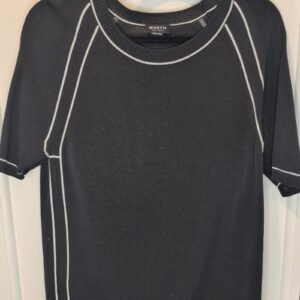 Worth New York Contrast-Piping Knit Top — Size L