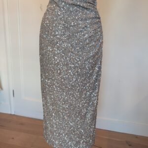 Express Sequin High Waisted Midi Pencil Skirt — Size M