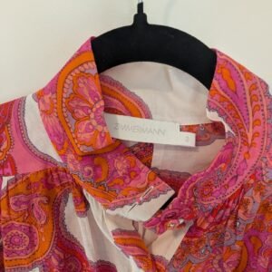 Zimmermann Paisley Pink Blouse — Size 3/L