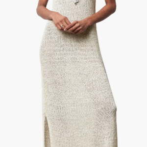 & Other Stories Stockholm Atelier Silk-Cotton Crochet Midi Dress — Size S