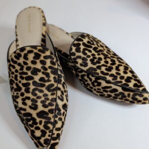 Cole Haan Piper Leopard Calf Hair Mules — Size 8
