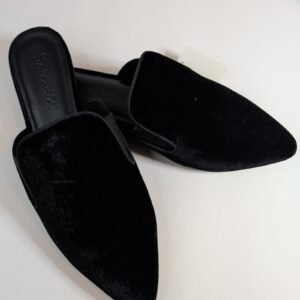 Splendid Liza Black Velvet Pointed-Toe Mules — Size 9