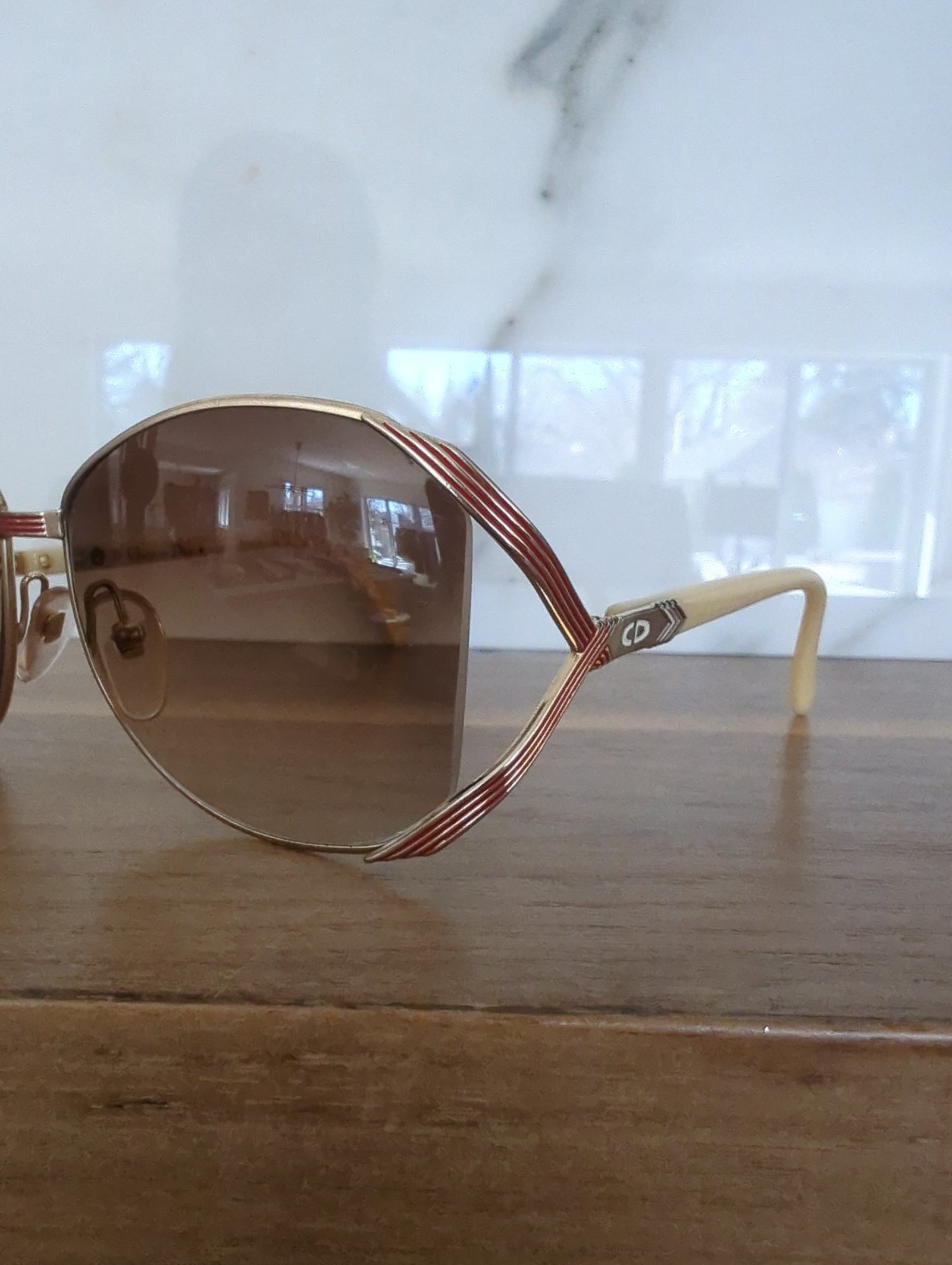 Christian Dior 2289 47 Vintage Oversized Sunglasses - Image 2