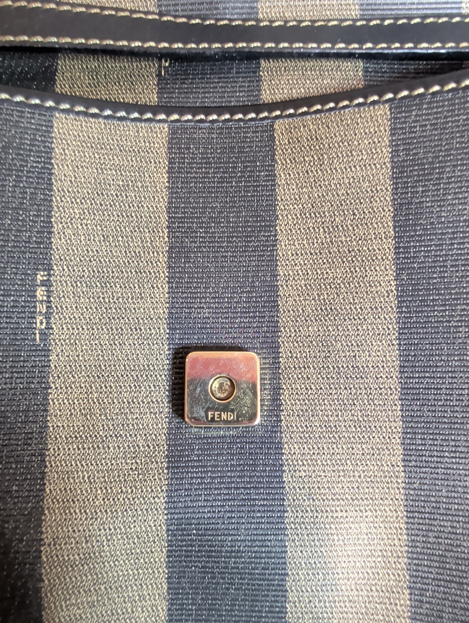 Purse Fendi Vintage Pequin Stripe Envelope Flap Bag - Image 3