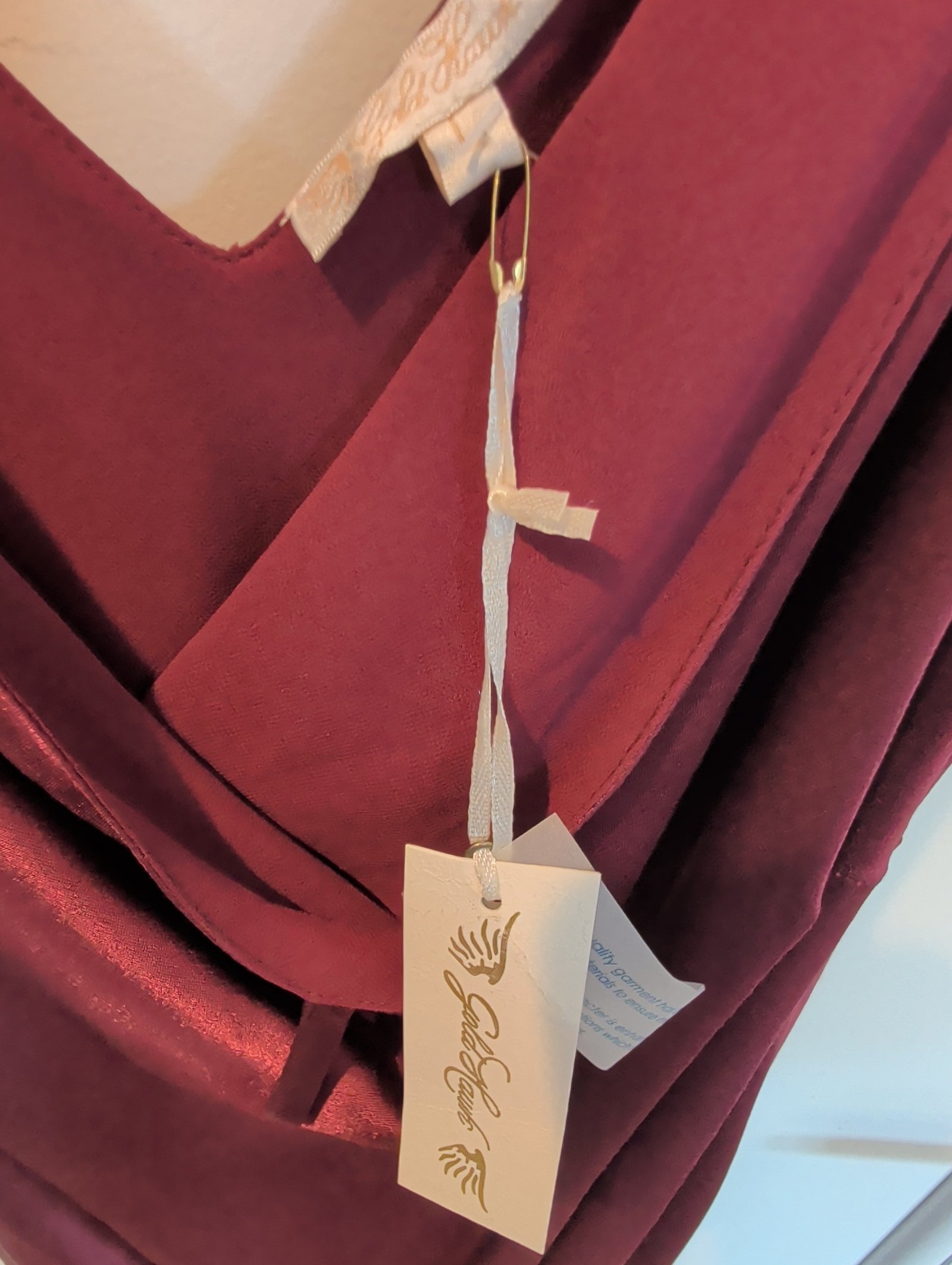 Gold Hawk Bias-Cut Satin Slip Dress NWT — Size L - Image 4