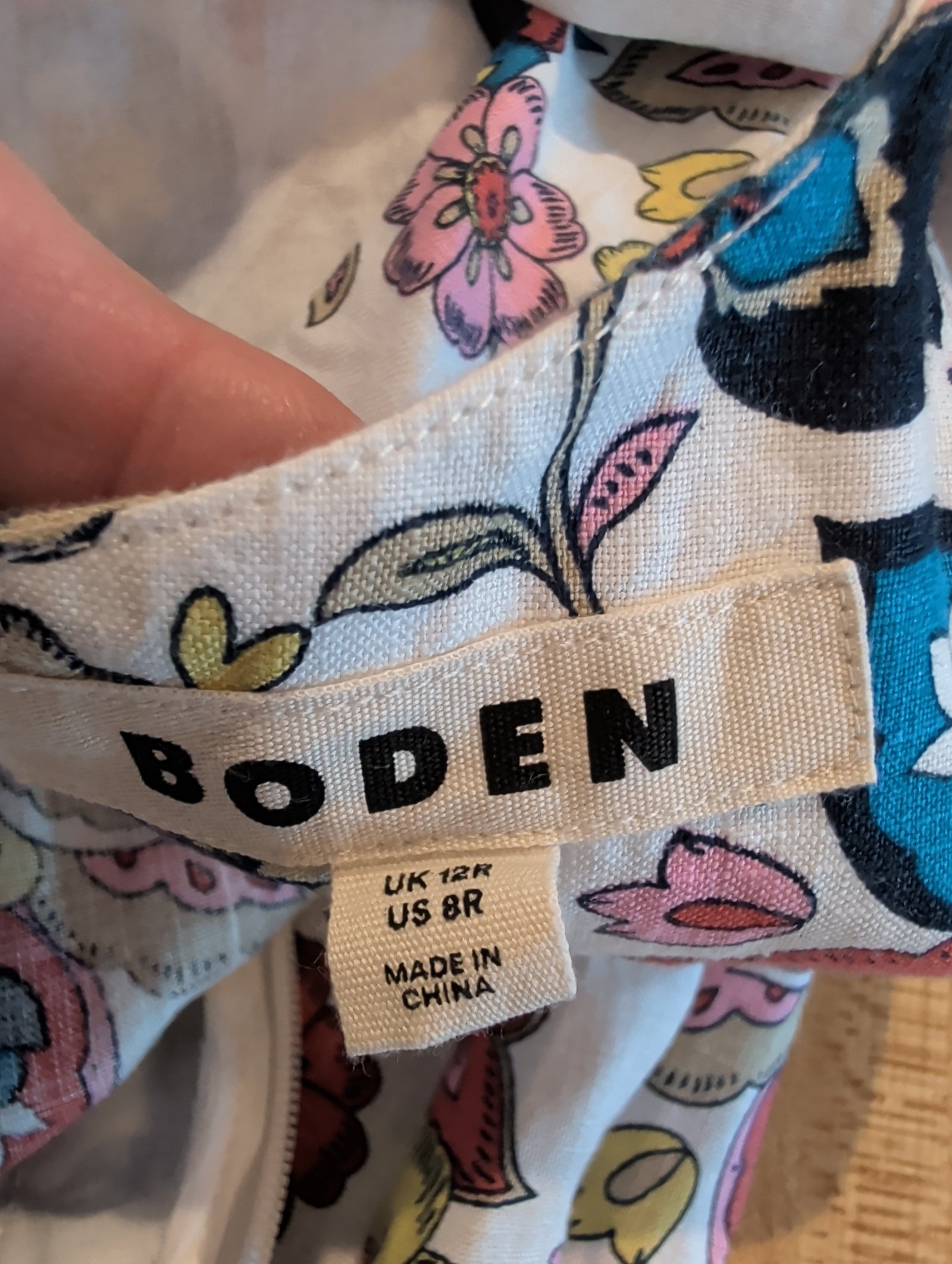 Boden Linen Dress — Size 8 - Image 4