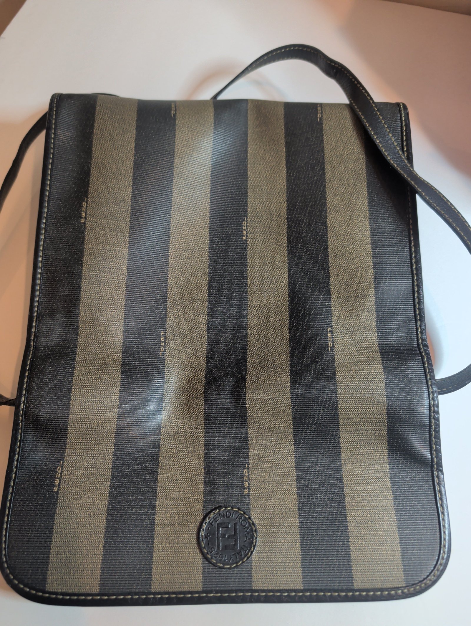 Purse Fendi Vintage Pequin Stripe Envelope Flap Bag - Image 4